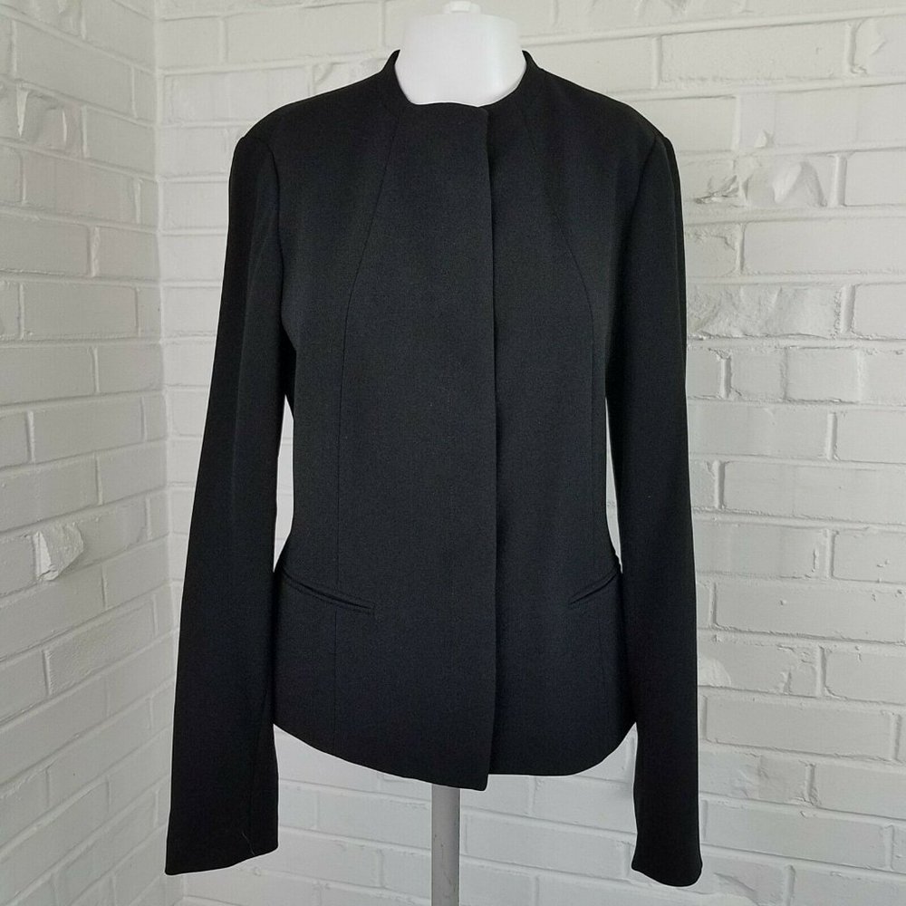 Calvin Klein Black Suit Jacket Hidden Button 2 NWT